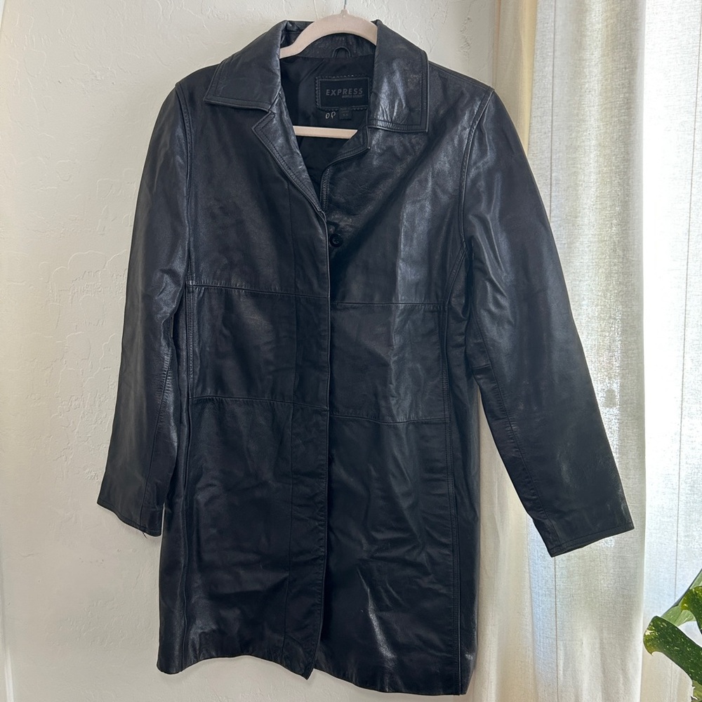 Express Women's Dark Leather Jacket